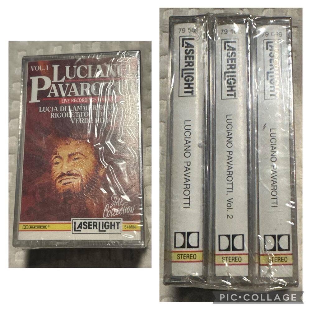 3 Set Luciano Pavarotti Cassette Tapes LaserLight Star Collection 1964/67